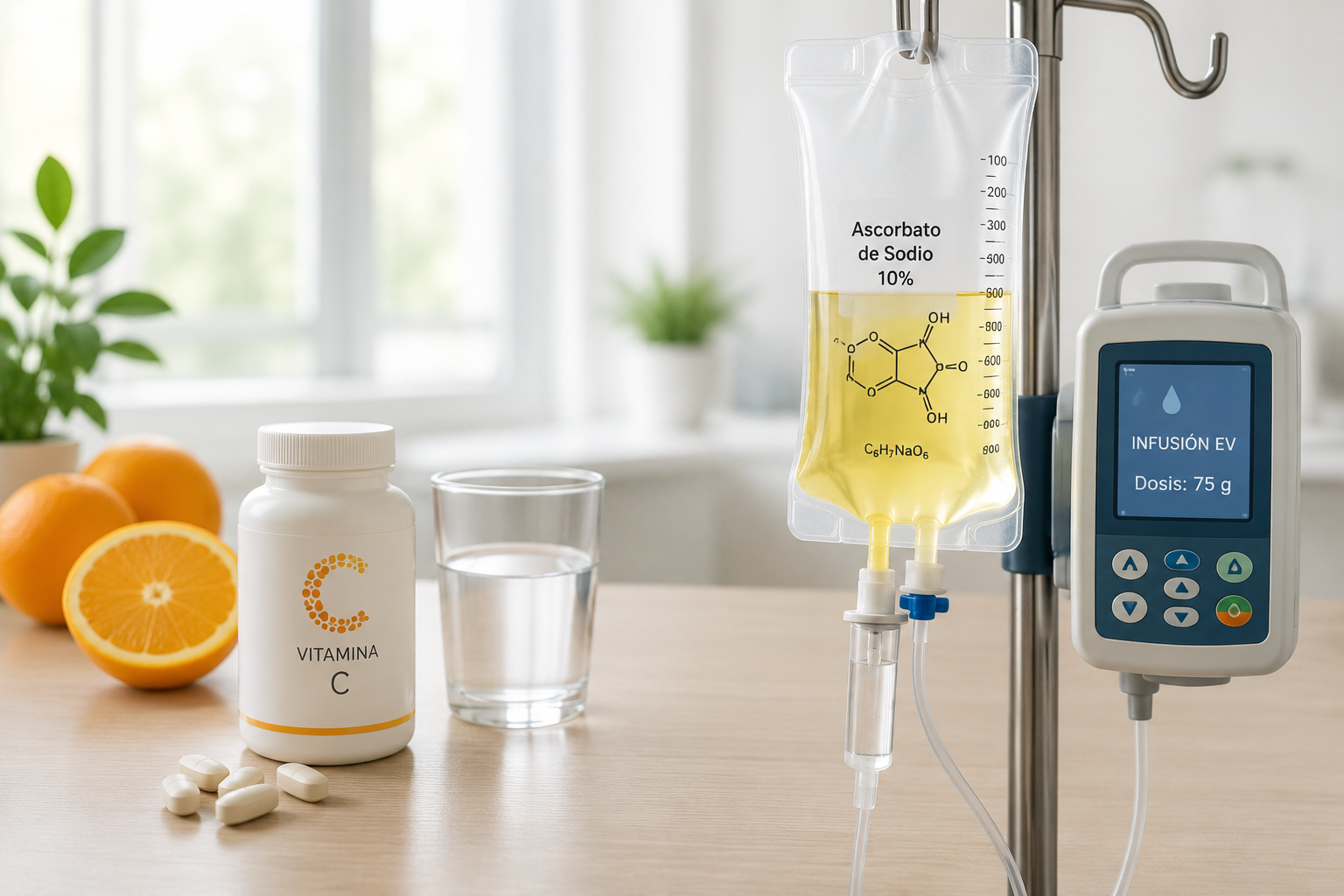 Vitamina C como nutriente, Vitamina C como fármaco: por qué la dosis lo cambia todo